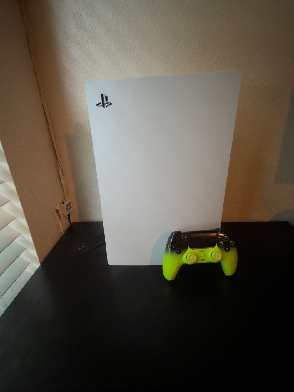 Sony PlayStation 5 Console with Neon Yellow/Green Wireless Controller